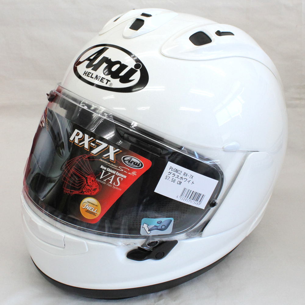 ヘルメット 買取 Arai アライ RX-7X フルフェイスヘルメット グラスホワイト |  ヘルメット買取専門ライドオン。バイク用品を高価買取いたします。